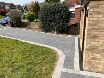 Block paved grey driveway kent 04 Tunbridge Wells