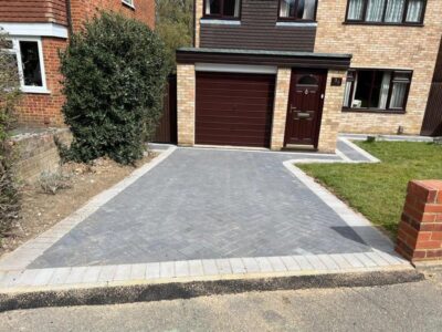 Block paved grey driveway kent 05 Tunbridge Wells