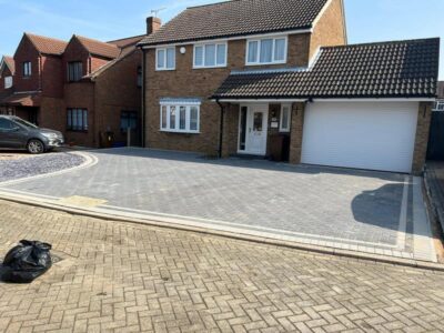 Executive house block paved driveay blue slate 07 Tunbridge Wells