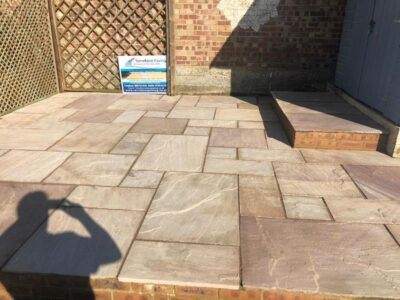 Indian sandstone patio step wall 10 Tunbridge Wells