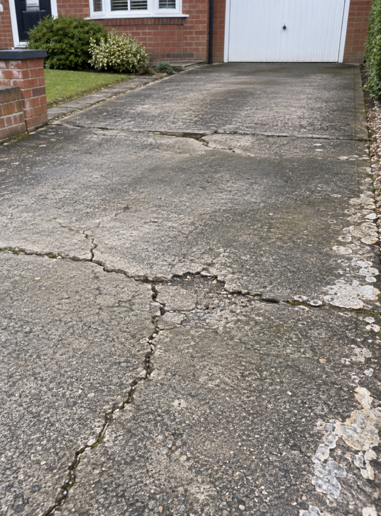 craacked-and-worn-concrete-driveway